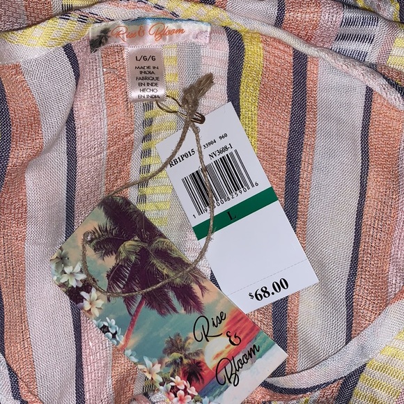 Striped cotton fringe poncho from Bloomingdales - Picture 6 of 7